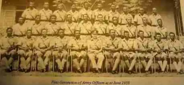 Throwback photo of the first generation of Nigerian Army officers